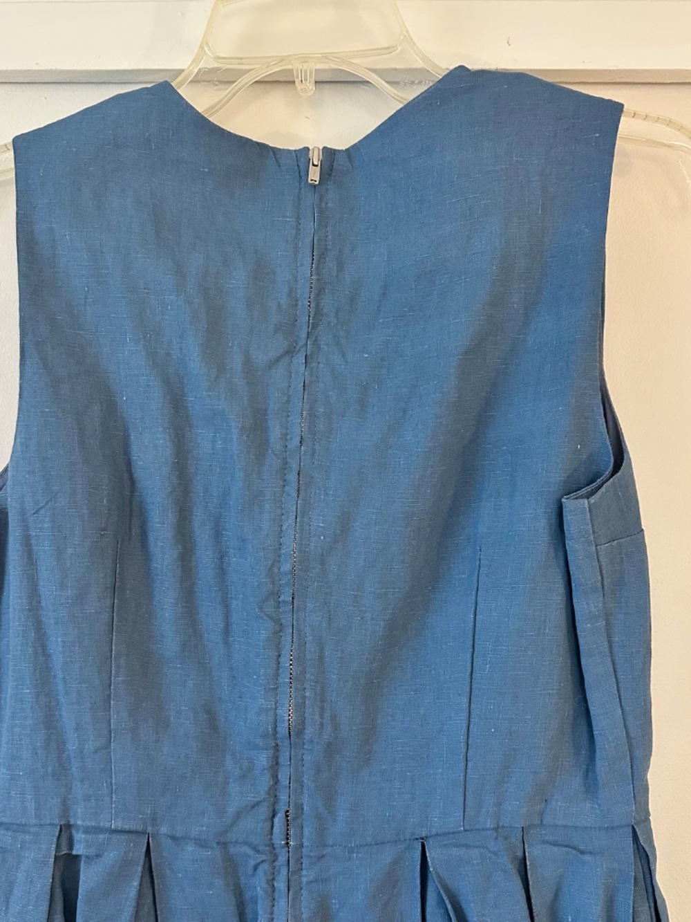 NWT GAP Linen Mini Dress Blue - Picture 7 of 8